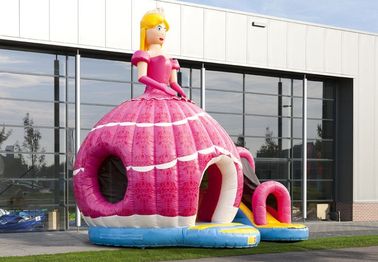 굉장한 Inflatable Bouncer PVC Material 공주 빨간 인쇄 팽창식 쾌활한 성곽