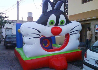 대중적인 Moonwalk 되튐 집 Inflatables 큰 3D 디자인 고양이