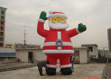 Customzied 6M 팽창식 Ssanta Claus의 광고를 위한 PVC 산타클로스 공기 풍선