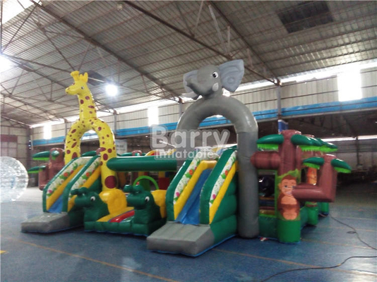 0.55 밀리미터 PVC 부풀게할 수 있는 놀이공원 경비원 하락 운동장 정글 동물 테마파크