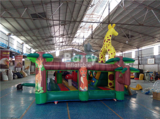 0.55 밀리미터 PVC 운동장 정글 동물 테마파크 부풀게할 수 있는 놀이공원 경비원 하락