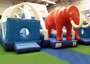아이를 위한 세륨, EN14960 파랗고와 빨강 거대한 팽창식 세계 코끼리 도약자 활주