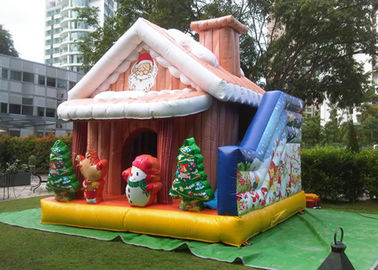 Cuatomized 0.55mm PVC 즐거운 성탄 아이 놀이를 위한 팽창식 산타클로스 쾌활한 성곽