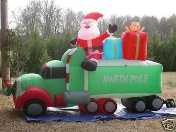 거대한 팽창식 광고 제품 크리스마스는 차를 가진 산타클로스를 장식합니다