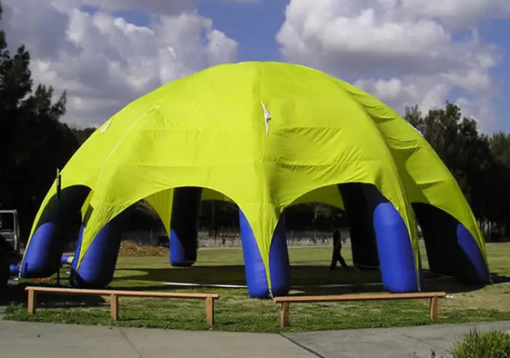 옥스퍼드 또는 PVC 부풀게할 수 있는 스파이더 돔 텐트 10m 지름 디지털 프린팅