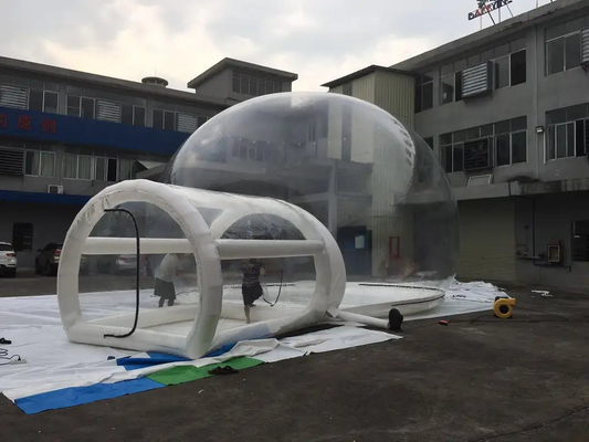 야외인 호텔을 위한 Pvc 방수 시트 부풀게할 수 있는 돔 기포 텐트