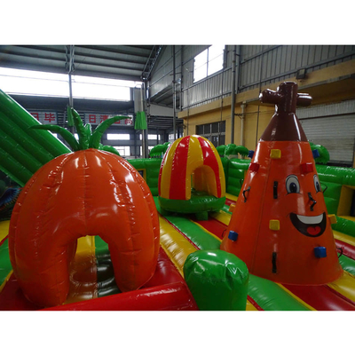 0.55 밀리미터 PVC 부풀게할 수 있는 난관 점퍼 도약 집 놀이공원