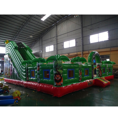 0.55 밀리미터 PVC 부풀게할 수 있는 난관 점퍼 도약 집 놀이공원