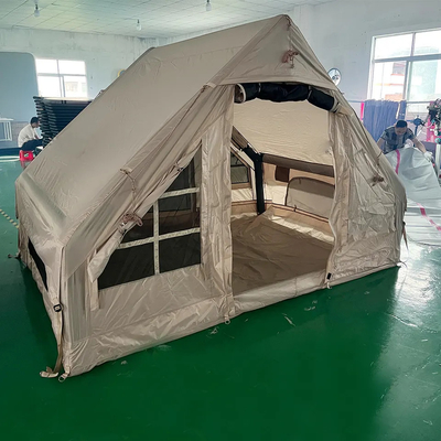 빠른 채 부풀게할 수 있는 야영 텐트 집 면 공기 극 4 사람 움직일 수 있는 여행 텐트를 엽니다