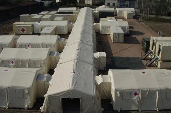 휴대용 공기는 팽창식 텐트 밀폐된 큰 응급 병원 생존 텐트를 밀봉했습니다