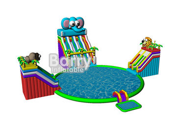 놀이 공원 게임, 코끼리 세륨, EN14960를 가진 팽창식 물 공원이 여름에 의하여 농담을 합니다