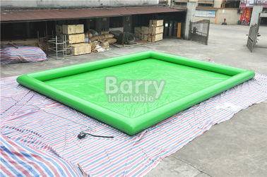 녹색에 의하여 주문을 받아서 만들어지는 큰 휴대용 물 수영장 PVC 방수포 물자 내구재