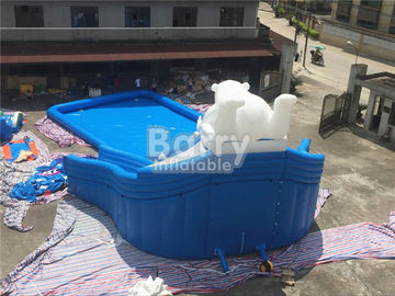 옥외 곰 EN14960 0.55mm PVC 방수포 물자를 가진 거대한 팽창식 물 공원