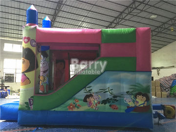 디지털 방식으로 인쇄를 가진 분홍색 Large Dora Inflatable Bounce 공주 집 광고 방송