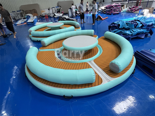 수중 엔터테인먼트 맞춤형 컬러 블로업 업 도크 플라운터 폰톤 래프트 강