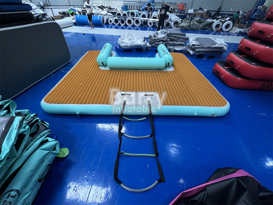 U Shape Lake Floating Platform Inflatable Swimming Platform 맞춤형 놀이 장비 섬