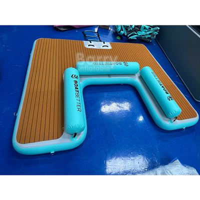U Shape Lake Floating Platform Inflatable Swimming Platform 맞춤형 놀이 장비 섬