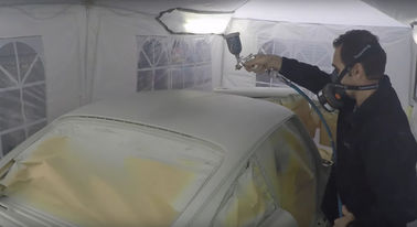 자동 소형 옥외 이동할 수 있는 휴대용 차 팽창식 분무 도장 부스 백색 색깔