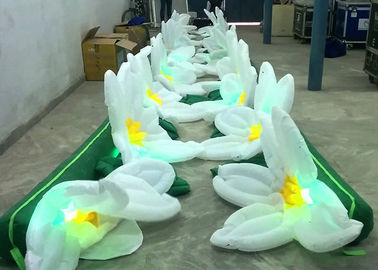 거대한 꽃 LED의 팽창식 꽃 사슬 훈장을 가진 팽창식 광고 제품