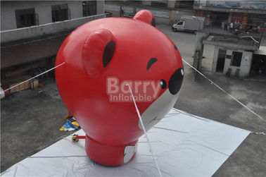 8.5m 고도 광고를 위한 옥스포드 빨간 곰 팽창식 지상 풍선
