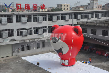 8.5m 고도 광고를 위한 옥스포드 빨간 곰 팽창식 지상 풍선