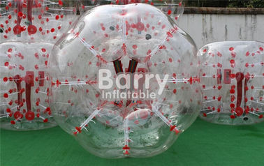 옥외 팽창식 장난감 100% TPU/PVC 1.5m 빨간 점 팽창식 거품 축구 공