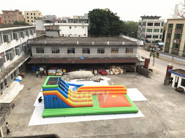 아이 운동장을 위한 공기 점프 게임을 가진 0.55mm PVC 방수포 팽창식 결합 활주