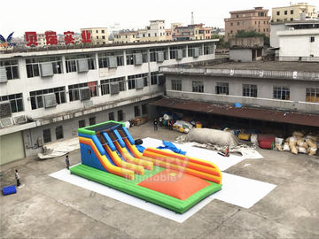 아이 운동장을 위한 공기 점프 게임을 가진 0.55mm PVC 방수포 팽창식 결합 활주