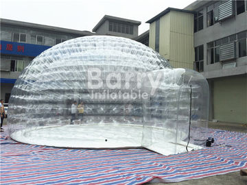 투명한 팽창식 거품 천막, PVC 방수포를 가진 옥외 야영 공기 천막