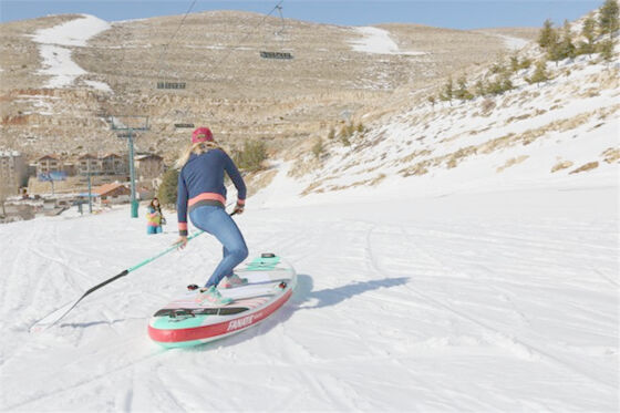 열광적 스키 시설 부풀게할 수 있는 SUP 위원회 로고 관습