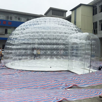 1mm PVC 야외 터널 공간 거품 캠핑 텐트 돔 모양