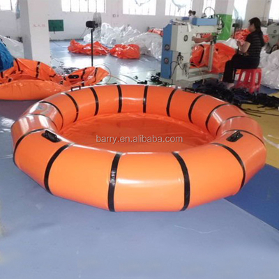 EN71 0.6 밀리미터 PVC 휴대용 물은 오렌지 아이들 부풀게할 수 있는 수영장을 공동 출자합니다