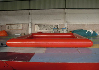 내화성 0.9mm PVC 방수포를 가진 빨간 장방형 파열 수영풀