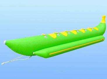 녹색 0.9mm PVC 6개의 좌석을 가진 성숙한 팽창식 Towable 바나나 보트
