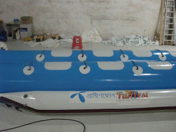 파란 팽창식 장난감 배/6개의 사람 PVC 팽창식 수중 스포츠 바나나 보트