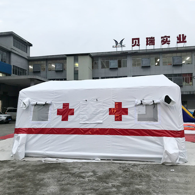 피난처를 위한 기밀식 방수 시트 부풀게할 수 있는 의학 군 텐트