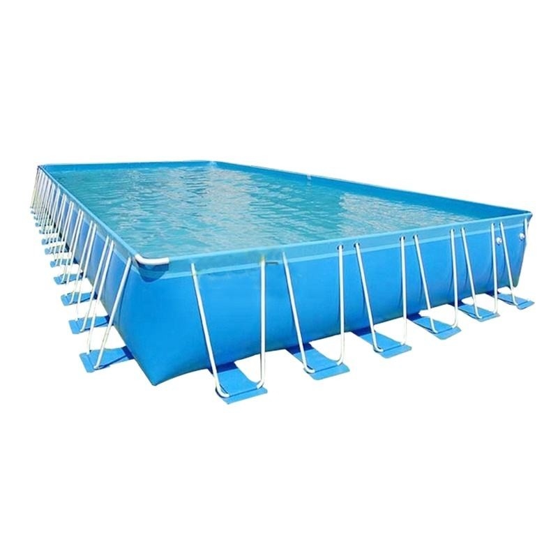 가지고 다닐 수 있는 0.9 밀리미터 PVC 부풀게할 수 있는 직사각형 금속 프레임 수영장
