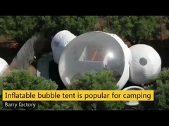1.0 밀리미터 PVC 물질 부풀게할 수 있는 거품 텐트 바깥 공기는 3m 직경을 반구형으로 만듭니다