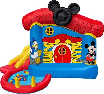 하락과 0.55 밀리미터 PVC 부풀게할 수 있는 경비원 Disney Mickey 마우스 펀하우스 야외이 도약 의회