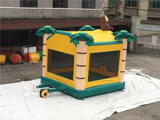 작은 Pvc 부풀게할 수 있는 점퍼 경비원 상업적 도약 집 4x4m