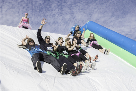 커스터마이징 가능한 PVC 41x5.5x6m 덩굴 붓기 5k 이벤트 성인용 경쟁 게임