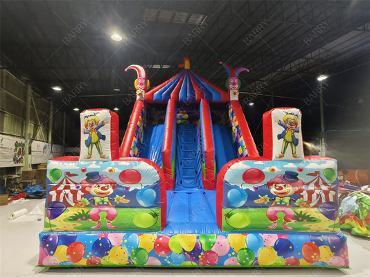 어린이 파티용 광대 풍선 슬라이드 8x4.7x6.5m, 맞춤형 PVC