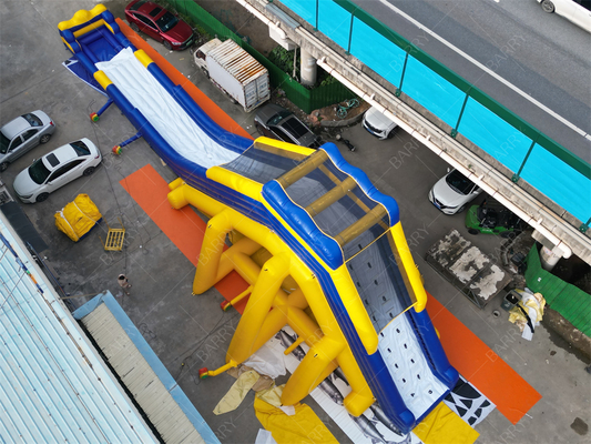 테마파크용 상업용 대형 에어 슬라이드 30x10.6m PVC