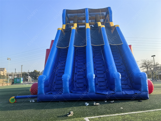 상업용 등급 65x18x15m 빨간색 커스텀 어드벤처 성인용 거대 부풀이 물 슬라이드