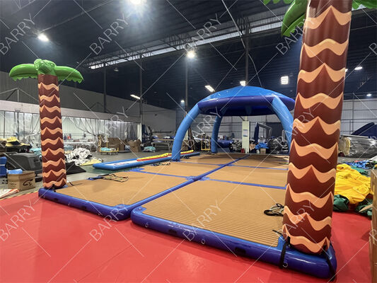 바다 물과 물 떠 바나스를위한 텐트와 함께 주문 디자인 된 부풀 수 있는 떠 플랫폼