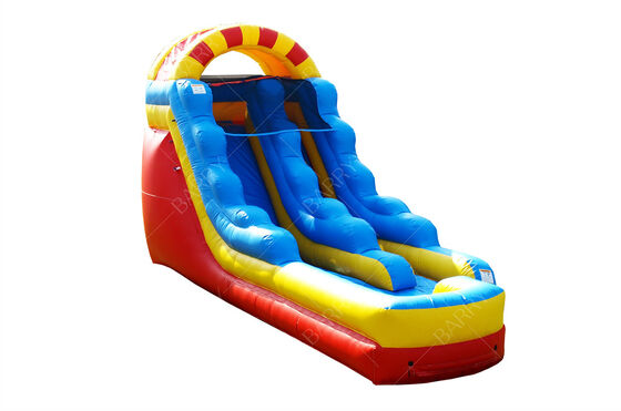 상업용 15피트 듀얼 레인 워터 슬라이드와 큰 수영장 어린이용 펌플 워터 슬라이드