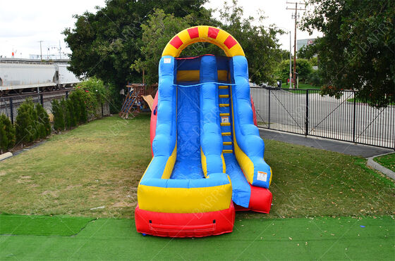 상업용 15피트 듀얼 레인 워터 슬라이드와 큰 수영장 어린이용 펌플 워터 슬라이드