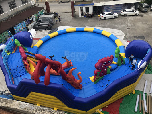 주문을 받아서 만들어진 거대한 낙지 물 공원, dolohin 큰 수영장을 가진 동물성 팽창식 물 공원은 가지고 놀
