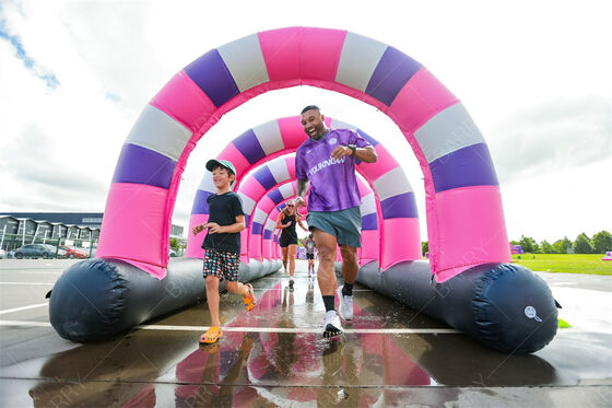 옥외 팀 건물 게임 플라토 PVC를 가진 팽창식 장애물 코스 5k