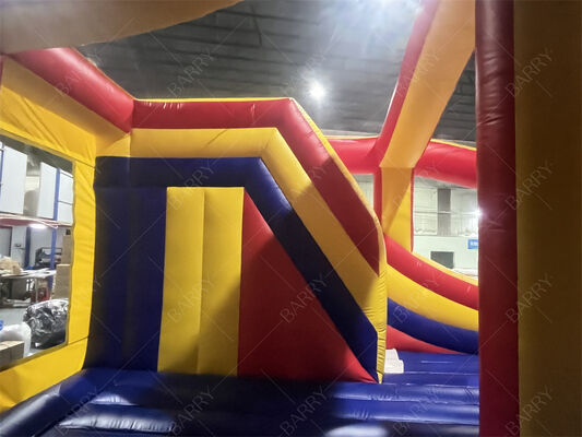 브랜드 상업용 슬라이드와 함께 부풀 수 있는 반짝이는 집